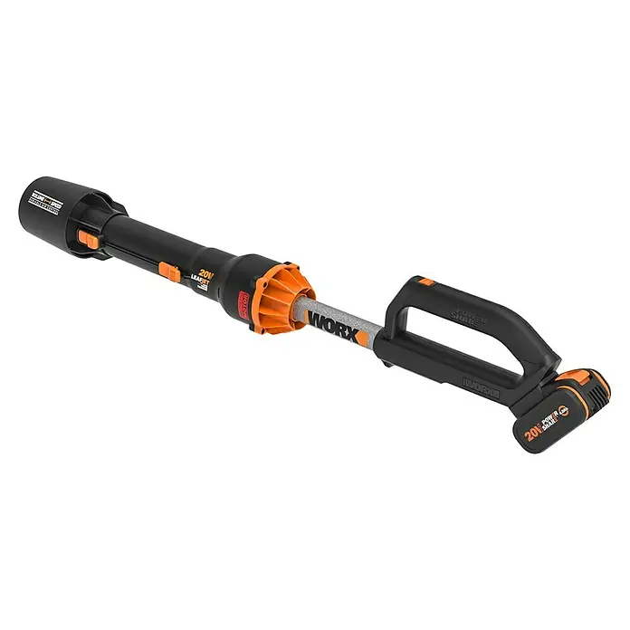 Worx PowerShare 20V Akku-Laubbläser LeafJet WG543E.9 - 20 V, Ohne Akku, Blasgeschwindigkeit: 209 km/h, Blasleistung: 696 m³/h - WORX Akku-Laubsauger/Bläser mit 20V Power Share Akku für effiziente Gartenarbeit, leicht und benutzerfreundlich.