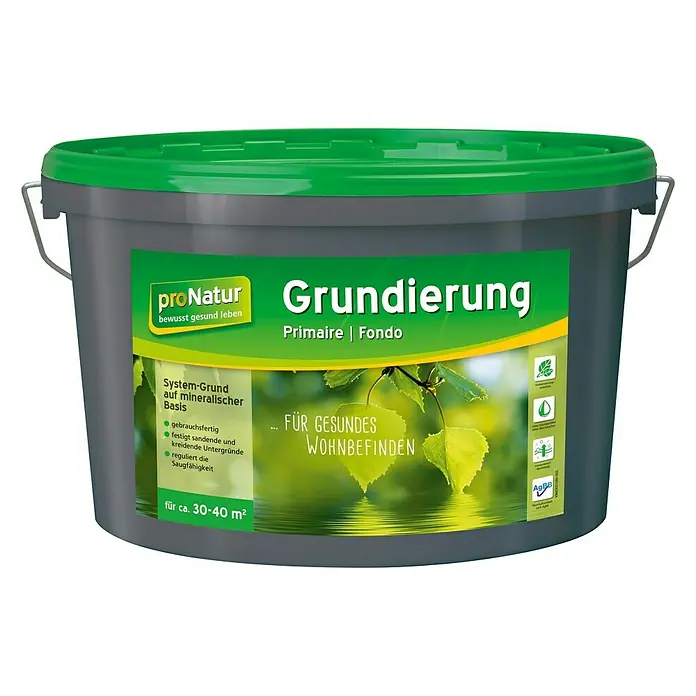 Baufan Pronatur Tiefengrund - 5 l, Farblos, Konservierungsmittelfrei - Ein grauer Eimer ProNatur Grundierung, eine mineralische Basis für gesundes Wohnbefinden, für ca. 30-40 m².