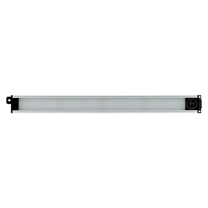 Ritter Leuchten LED-Unterbauleuchte Slim - 5 W, Länge: 32 cm, Aluminium - Das Bild zeigt eine LED-Unterbauleuchte mit Touch-Sensor. Ideal für Küche oder Werkstatt, bietet die Leuchte helles Licht.