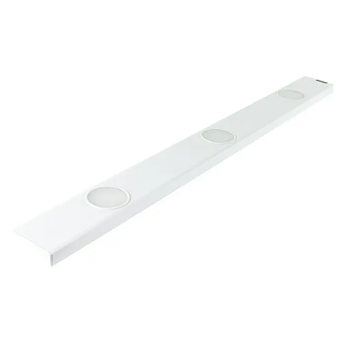 Ritter Leuchten LED-Unterbauleuchte Giga Sensor - L x B x H: 75 cm x 68 mm x 20,5 mm, Lichtfarbe: Neutralweiß, 9 W - Weiße LED-Leuchte mit drei runden Lampen für eine moderne Beleuchtung und stilvolles Design. Ideal für Küche, Bad oder Arbeitsbereich.