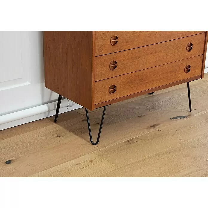 Wagner System Möbelfuß Hairpinlegs - Stahl, Höhe: 20 cm, Schwarz - Stimmungsaufnahme