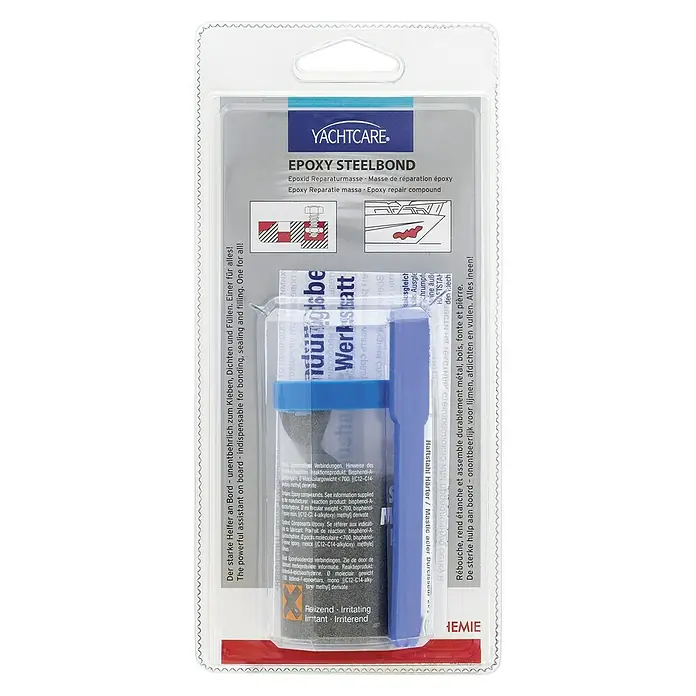 Yachtcare 2K-Epoxidharzkleber Epoxy Steelbond - 125 g - YACHTCARE EPOXY STEELBOND: Epoxid-Reparaturmasse für schnelle Reparaturen an Stahl. Ideal für Boot und Heimwerker.