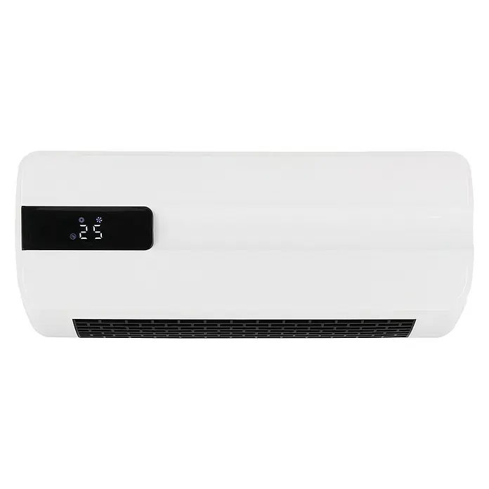 Voltomat HEATING Wandheizstrahler - 1.000 W - 2.000 W, Weiß, 11,5 x 42 x 17,9 cm - Weißer Heizlüfter mit digitaler Anzeige, die 25 Grad Celsius anzeigt. Ideal für die Wandmontage und sorgt für Wärme.