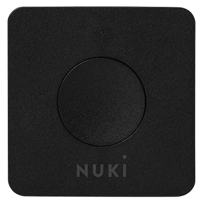 Nuki Módulo transmisor inalámbrico Bridge - Específico para: Cerradura electrónica Nuki, Negro - Nuki Opener negro para el control de acceso inteligente a la puerta.