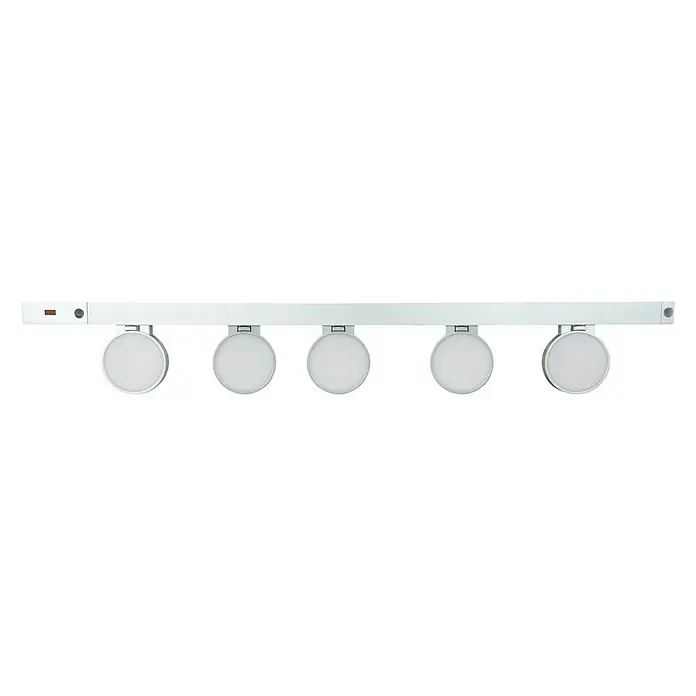 Ritter Leuchten LED-Unterbauleuchte LightRacer - 15 W, Silber, L x B: 90 x 8,7 cm - Metallene Zielscheibenanlage mit fünf runden Zielen an einer horizontalen Stange. Ideal für Schießsport und Training.