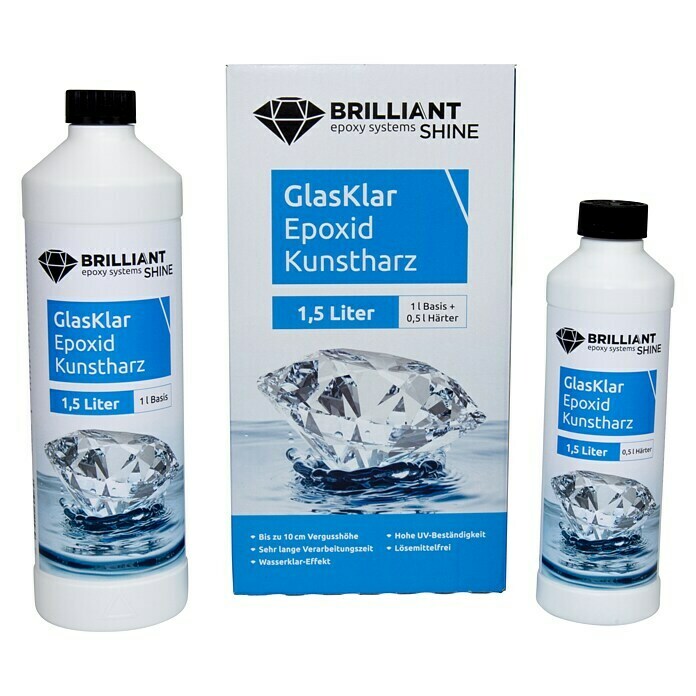 Epoxidharz Kunstharz Brilliant Shine (Glasklar, 1,5 l) | BAUHAUS