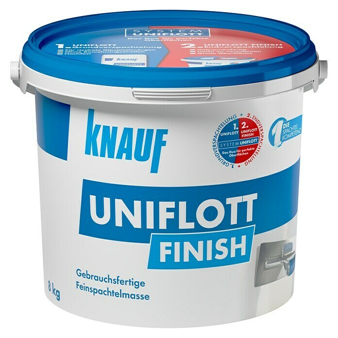 Knauf Fugenspachtel Uniflott Finish8 kg, Gebrauchsfertig Front View