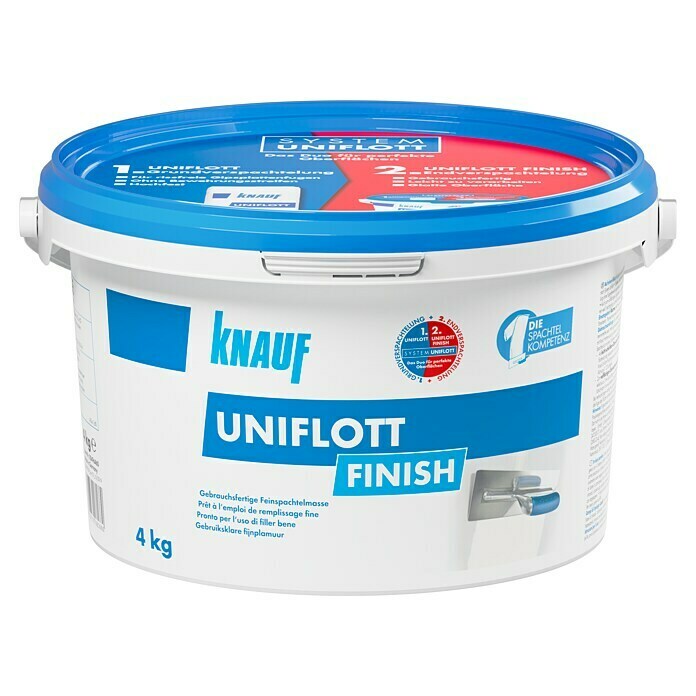 Knauf Fugenspachtel Uniflott Finish4 kg, Gebrauchsfertig Front View