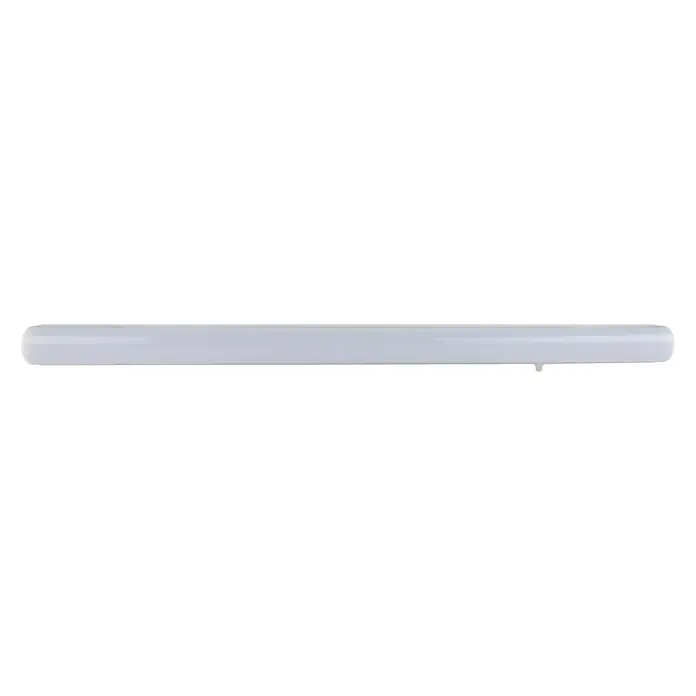 Ritter Leuchten LED-Aufbauleuchte Line - 6 W, Länge: 51 cm, Warmweiß - Ein stabförmiger, weißer LED-Lichtbalken vor einem schwarzen Hintergrund, der eine moderne und energieeffiziente Beleuchtungslösung darstellt.