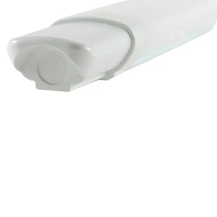 Ritter Leuchten LED-Feuchtraumlichtleiste Super Slim - L x B x H: 72 x 5,3 x 3,5 cm, Lichtfarbe: Neutralweiß, 18 W, IP65 - Nahaufnahme eines weißen, länglichen Überwachungsgehäuses.