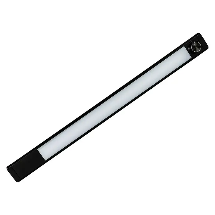 Ritter Leuchten LED-Unterbauleuchte TurnLight Pro - 8 W, Länge: 60 cm, Schwarz - Schwarze LED-Leuchte mit einem hellen, weißen Lichtstreifen und einem Drehknopf zur Steuerung der Helligkeit. Ideal für professionelle Aufnahmen.