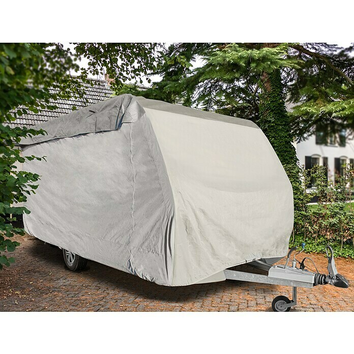 Calima Wohnwagen-AbdeckplaneL x B x H: 590 x 250 x 220 cm, Atmungsaktiv Mood Shot