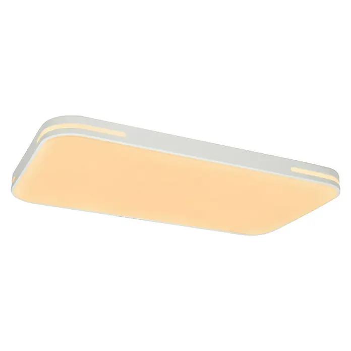Lavida LED-Deckenleuchte Optimum Square - 55 W, L x B x H: 68 x 38 x 6,2 cm, Weiß - Die moderne, rechteckige Deckenleuchte mit weißem Rahmen spendet ein warmes, diffuses Licht und sorgt für eine angenehme Atmosphäre im Raum.