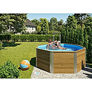 Weka Holz-Pool La Gomera (Ø x H: 310 x 116 cm, Braun, 7.500 l)