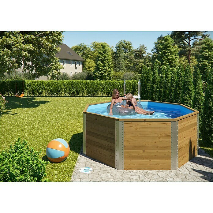 Weka Massivholzpool La GomeraL x B x H: 310 x 310 x 116 cm, Holz, 7,5 m³ Use Shot