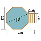 Weka Holz-Pool La Palma (L x B x H: 376 x 476 x 116 cm, Braun, 11.400 l) | BAUHAUS