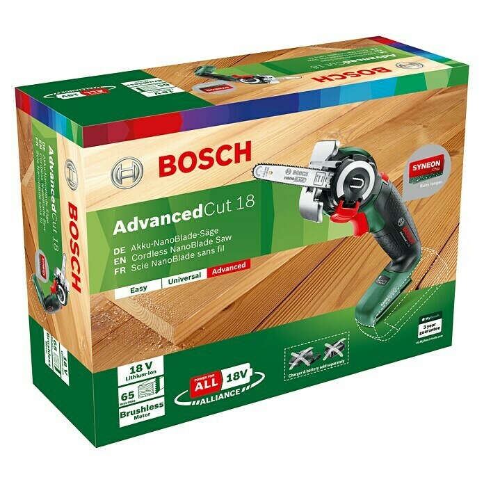Bosch NanoBlade-Säge AdvancedCut 18 (18 V, Ohne Akku, Leerlaufdrehzahl: 0 U/min - 7.000 U/min)