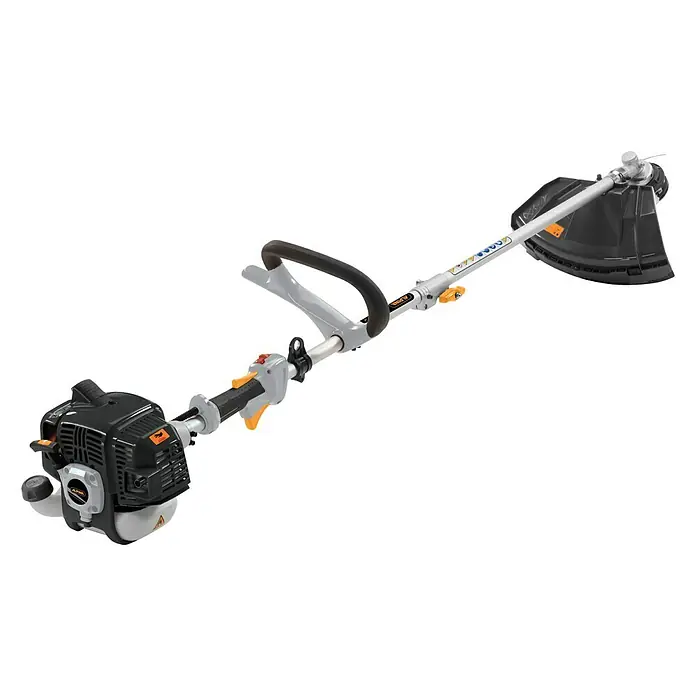 Alpina Benzin-Motorsense ABR 26 J - 0,7 kW, 25,4 cm³, Schnittbreite Faden: 43 cm, Schnittbreite Messer: 25,5 cm - Freischneider mit einem leistungsstarken Motor und einem robusten Schneidkopf für effizientes Trimmen und Schneiden von Gras und Gestrüpp.