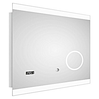 DSK LED-Lichtspiegel Silver Shine 2.0 (60 x 60 cm, Berührungssensor)