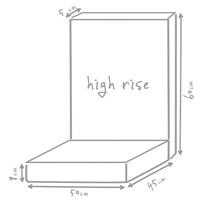 Outbag Niederlehner-Auflage Highrise PlusLime, 45 x 59 x 60 cm, 100 % Polyester Sketch