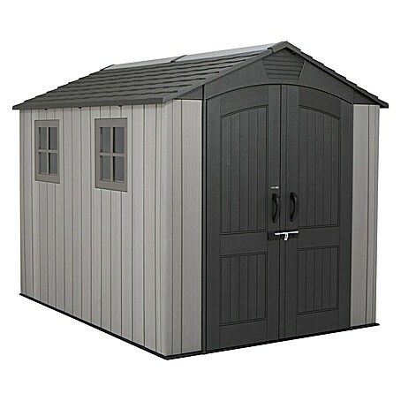 Lifetime Gerätehaus Luna (213 cm, 285 cm, Stahl, Dunkelgrau)