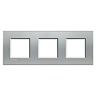 Bticino Living Light Marco 2 módulos (Aluminio, Modelo de mecanismos: x 3, Plástico, Ubicar)