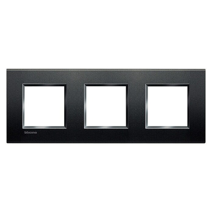Bticino Living Light Marco 2 módulos (Antracita, Modelo de mecanismos: x 3, Plástico, Ubicar) | BAUHAUS
