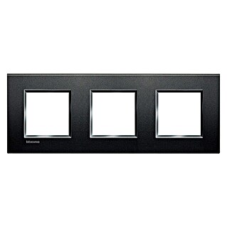 Bticino Living Light Marco 2 módulos (Antracita, Modelo de mecanismos: x 3, Plástico, Ubicar)