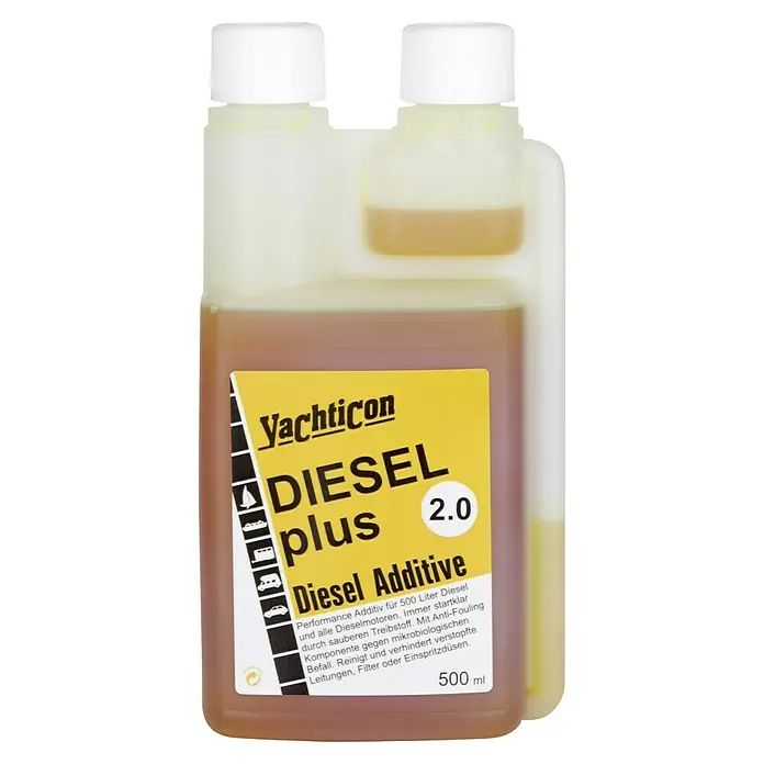 Yachticon Diesel-Additiv Diesel Plus 2.0 - 500 ml - Yachticon Diesel Plus 2.0, ein Dieseladditiv für sauberen Treibstoff und zur Vorbeugung mikrobiologischen Befalls, im 500 ml Behälter.
