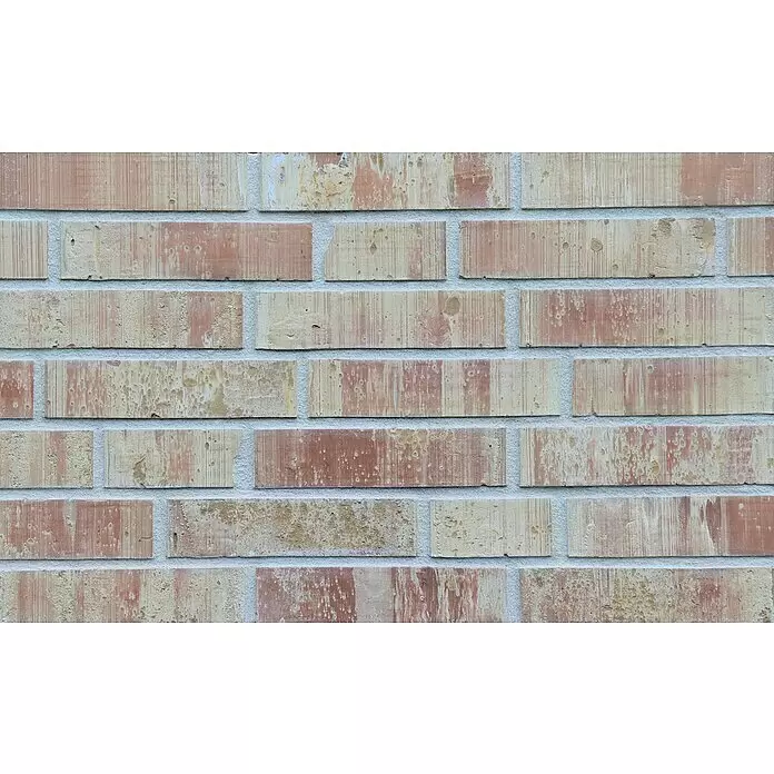 Celina Klinker Verblendstein Wasserstrich Auckland - 6,5 x 21,5 cm, Beige/Rot, Steinoptik - Detailaufnahme