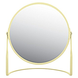 Spirella Espejo cosmético Akira (18,4 x 20 cm, Redonda, Amarillo, Aumento: 100 %)