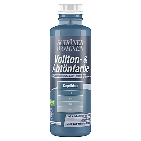 SCHÖNER WOHNEN-Farbe Vollton- & Abtönfarbe (Capriblau, Matt, 500 ml)