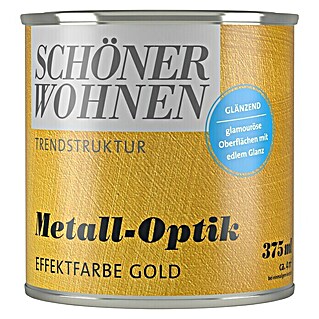 SCHÖNER WOHNEN-Farbe Trendstruktur Effektfarbe (Metalloptik, Gold, 375 ml, Glänzend)