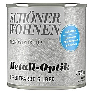 SCHÖNER WOHNEN-Farbe Trendstruktur Effektfarbe (Metalloptik, Silber, 375 ml, Glänzend)