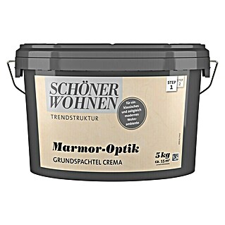 SCHÖNER WOHNEN-Farbe Trendstruktur Grundspachtel (Marmoroptik, 5 kg, Crema, Matt)