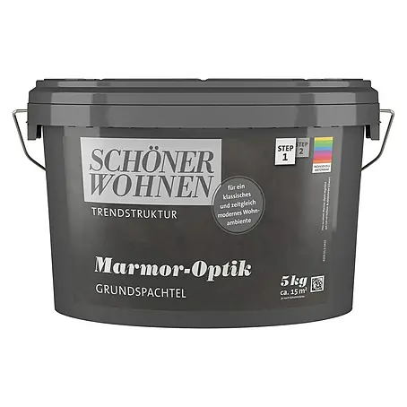 SCHÖNER WOHNEN-Farbe Trendstruktur Grundspachtel Marmor-Optik