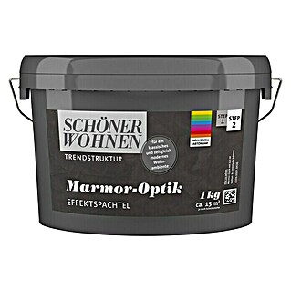 SCHÖNER WOHNEN-Farbe Trendstruktur Grundspachtel (Marmoroptik, 1 kg, Grundfarbe zum Abtönen, Matt)