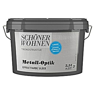 SCHÖNER WOHNEN-Farbe Trendstruktur Effektfarbe (Metalloptik, Silber, 2,5 l, Glänzend)
