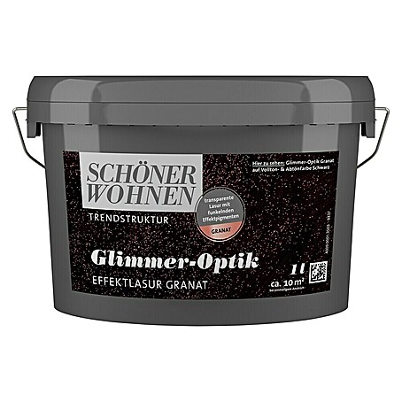 SCHÖNER WOHNEN-Farbe Trendstruktur Farbeffektputz Glimmer-Optik Effektlasur (Granat)