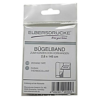 Elbersdrucke Bügelband (145 x 2,8 cm, Transparent)