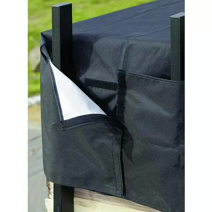 ShelterLogic Kaminholzregal - 238,3 x 36,3 x 119 cm, Stahl, Schwarz - Detailaufnahme