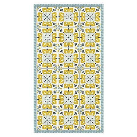 Vénilia Vinylteppich Venisol (Tiles Gelb/Grau, 120 x 65 cm, 100 % PVC)