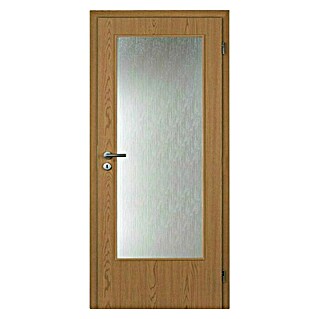 Doornite Sobna vrata sa staklom (850 x 2.000 mm, Smjer otvaranja: Desno, Hrast, Saće, Prekriveno folijom)