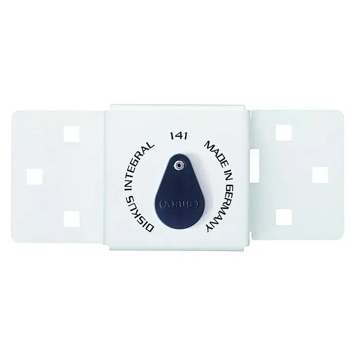 Abus Diskus Candado de disco 141/200+26/70 - An x Al: 21,4 x 7,9 cm, Acero inoxidable - ABUS Diskus Integral 141: Un candado robusto y seguro para diversas aplicaciones, fabricado en Alemania con materiales de calidad.