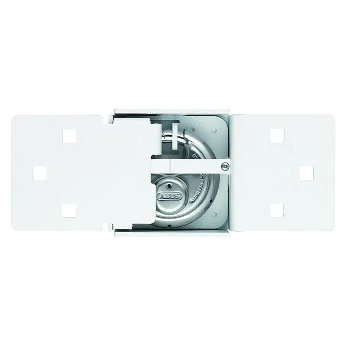 Abus Diskus Candado de disco 141/200+26/70 - An x Al: 21,4 x 7,9 cm, Acero inoxidable - Cerradura de seguridad ABUS en blanco para mayor seguridad, robusta y fiable. Ideal para proteger puertas y ventanas.