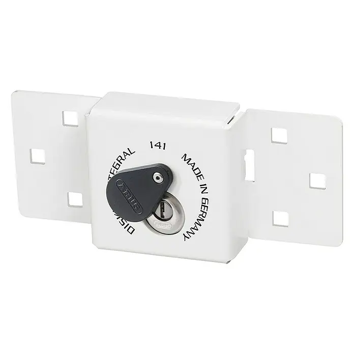 Abus Diskus Juego de candados 141+142+26/70 - 2 ud. - El candado de disco Integral 141 de ABUS en blanco ofrece alta seguridad. El candado es ideal para ventanas y puertas.