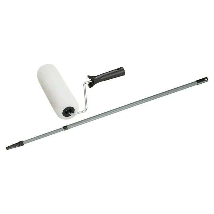 Farbroller mit Teleskopstab - Länge Teleskopstange: 120 cm - 200 cm - Ein Farbroller-Set mit einem Teleskopstiel für präzises und effizientes Streichen, ideal für Heimwerker.