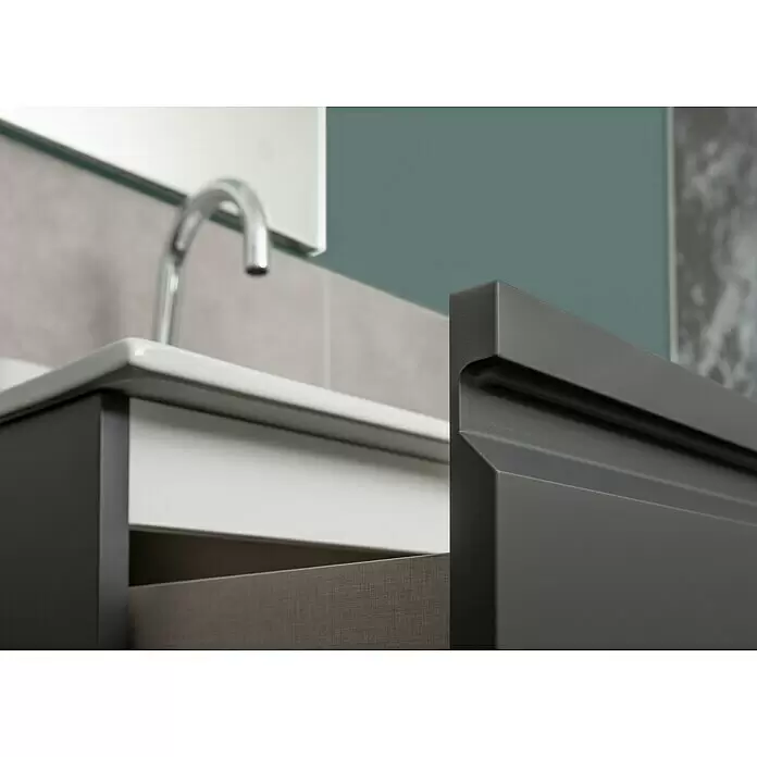Camargue Pull Waschtischunterschrank - B x T x H: 59,5 x 45,4 x 55 cm, Grafit - Stimmungsaufnahme