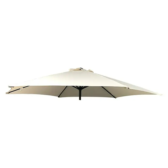 Techo de repuesto Arezzo - Blanco, Diámetro: 270 cm - Esta sombrilla de jardín ofrece una protección solar ideal para tu patio con su cubierta color crema y estructura robusta.
