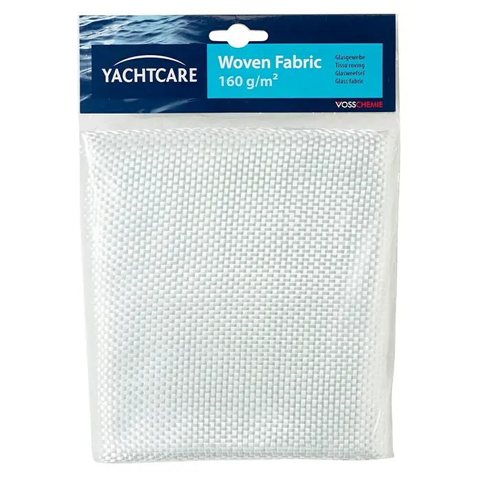Yachtcare Woven Fabric - 160 g/m², 1 x 1 m, Weiß - Verpackte Yachtcare Glasfasergewebe 160 g/m², ideal für Reparaturen und Verstärkungen im Bootsbau. Hochwertiges Gewebe für professionelle Ergebnisse.